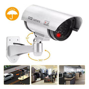 2pcs Dummy Security Camera with Flashing LED Outdoor Fake CCTV Surveillance Decoy V528-2PCSSOLARPOWER-SILVER-950620