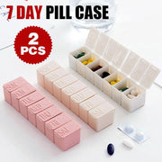 2X 7 Day Weekly Pill Box Medicine Tablet Organizer Dispenser Container Case - Beige V528-2PILLBO-BEIGE-542077
