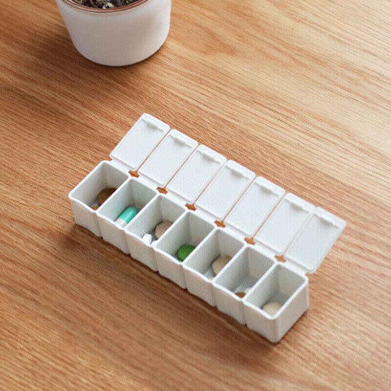 2X 7 Day Weekly Pill Box Medicine Tablet Organizer Dispenser Container Case - Grey V528-2PILLBO-GREY-717247