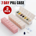 2X 7 Day Weekly Pill Box Medicine Tablet Organizer Dispenser Container Case - Pink V528-2PILLBO-PINK-698061