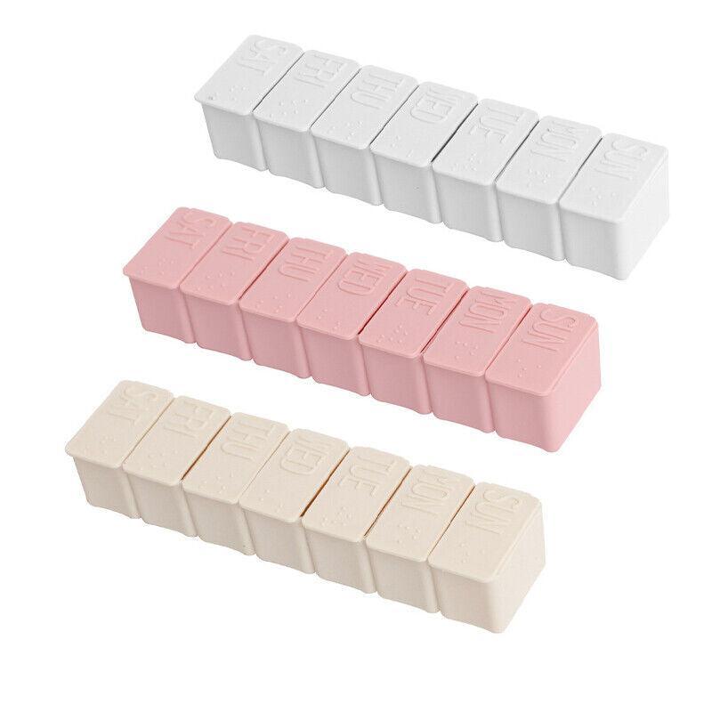 2X 7 Day Weekly Pill Box Medicine Tablet Organizer Dispenser Container Case - Pink V528-2PILLBO-PINK-698061