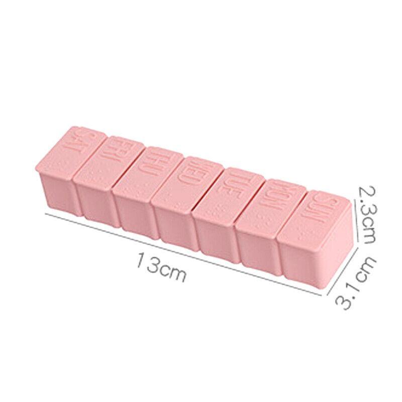 2X 7 Day Weekly Pill Box Medicine Tablet Organizer Dispenser Container Case - Pink V528-2PILLBO-PINK-698061