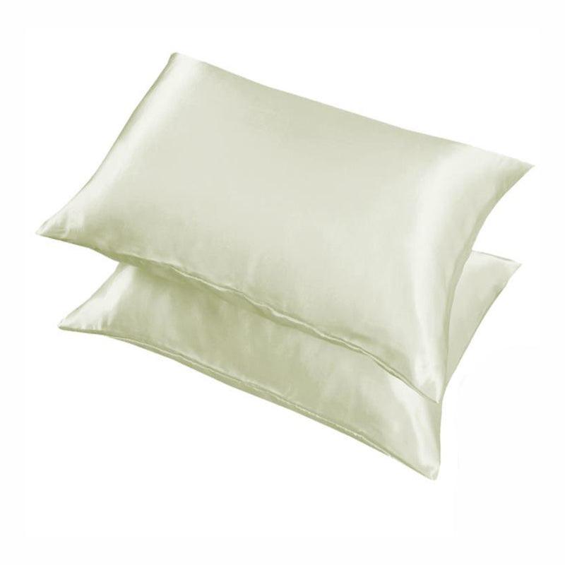 2 Pack Satin Pillowcases Luxury Soft Cushion Covers Bedroom Home Decor - Light Orange V528-2PILLOWCASE-LIGHTORANGE15-75281