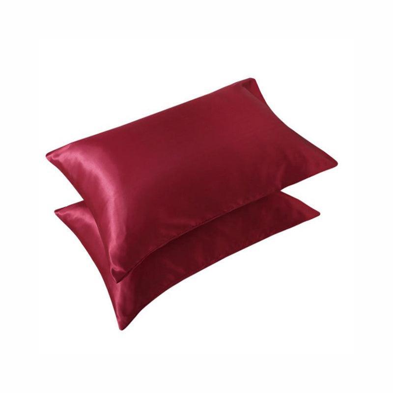2 Pack Satin Pillowcases Luxury Soft Cushion Covers Bedroom Home Decor - Light Orange V528-2PILLOWCASE-LIGHTORANGE15-75281