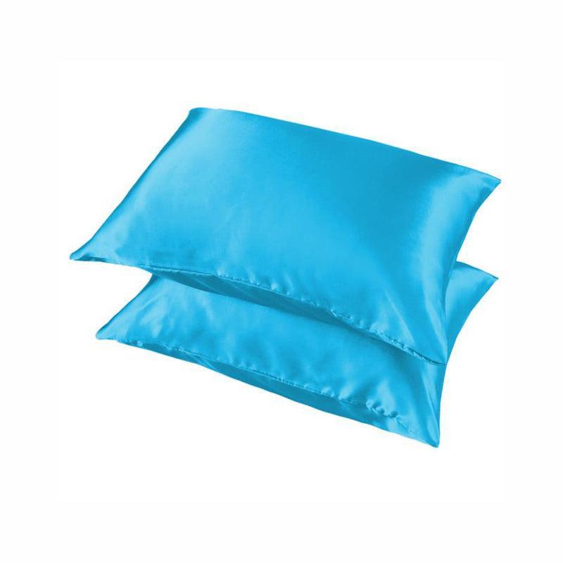 2 Pack Satin Pillowcases Luxury Soft Cushion Covers Bedroom Home Decor - Light Orange V528-2PILLOWCASE-LIGHTORANGE15-75281