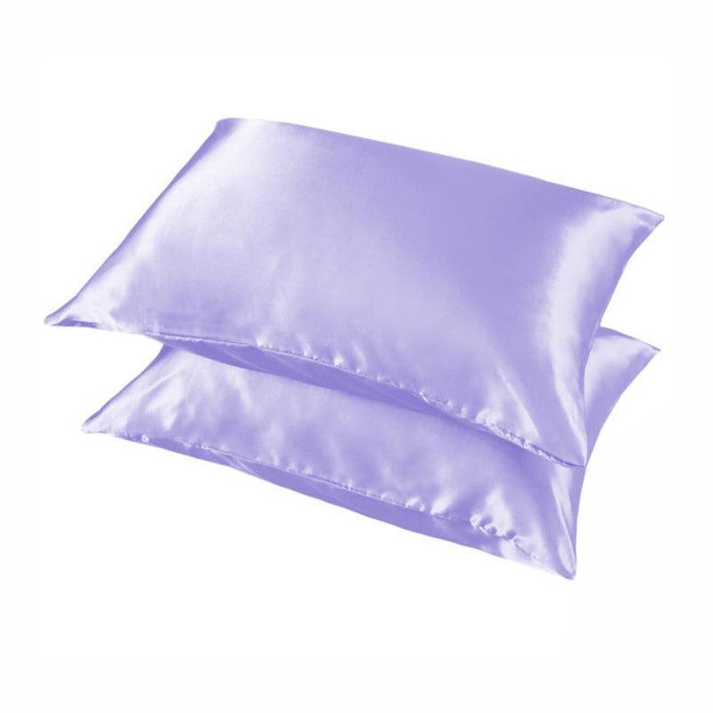 2 Pack Satin Pillowcases Luxury Soft Cushion Covers Bedroom Home Decor - Light Orange V528-2PILLOWCASE-LIGHTORANGE15-75281