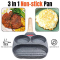 Nonstick Three in One Egg Frying Pan Skillet Breakfast Cooker for Kitchen Use V528-3-IN-1-PAN-586933