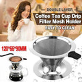 Coffee Tea Cup Drip Filter Mesh Holder Reusable Stainless Steel Pour Over Funnel V528-304COFFEEFILTER-12172
