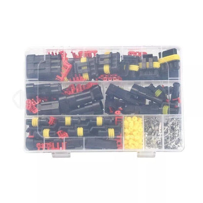 352PCS 12V Waterproof Electrical Wire Connector Plug Terminal Kit 1/2/3/4 Pin V528-352PCSTERMINALKIT-542948