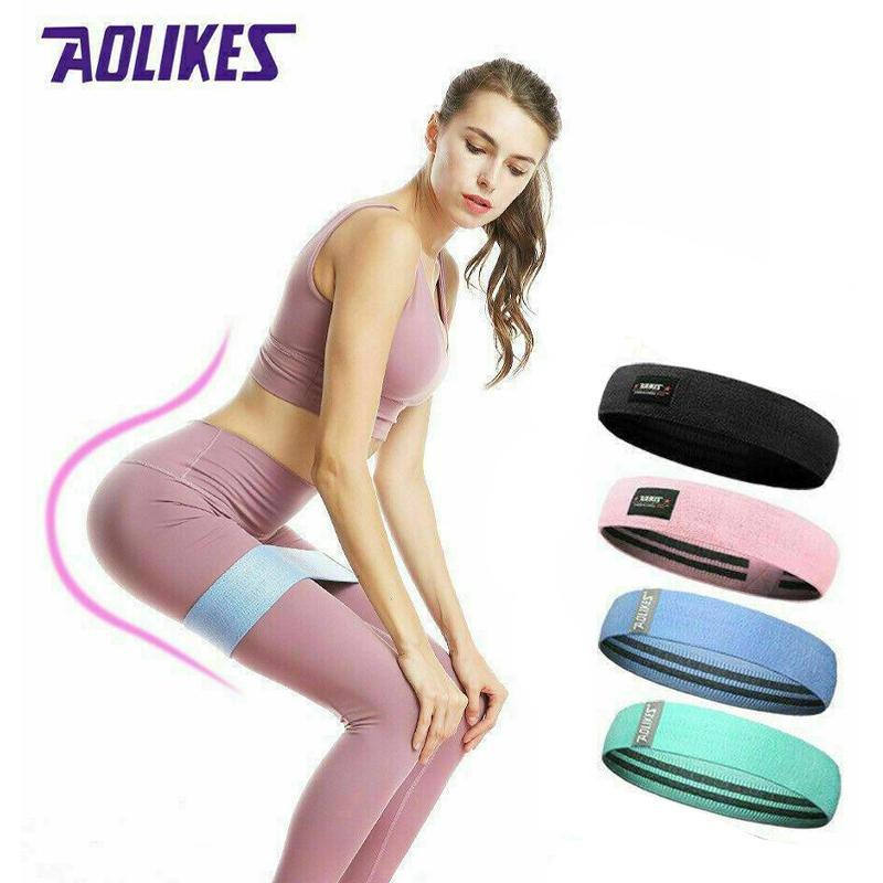 8x64CM Resistance Booty Bands Hip Circle Loop Bands Gym Home Exercise Women - Grey V528-3603368247