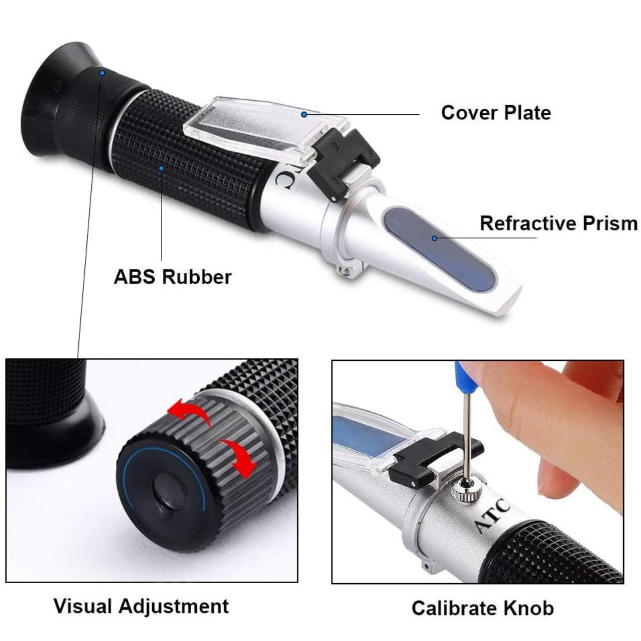58-90% Honey Refractometer Calibration Refractometer Honey Moisture Meter Au V528-37498
