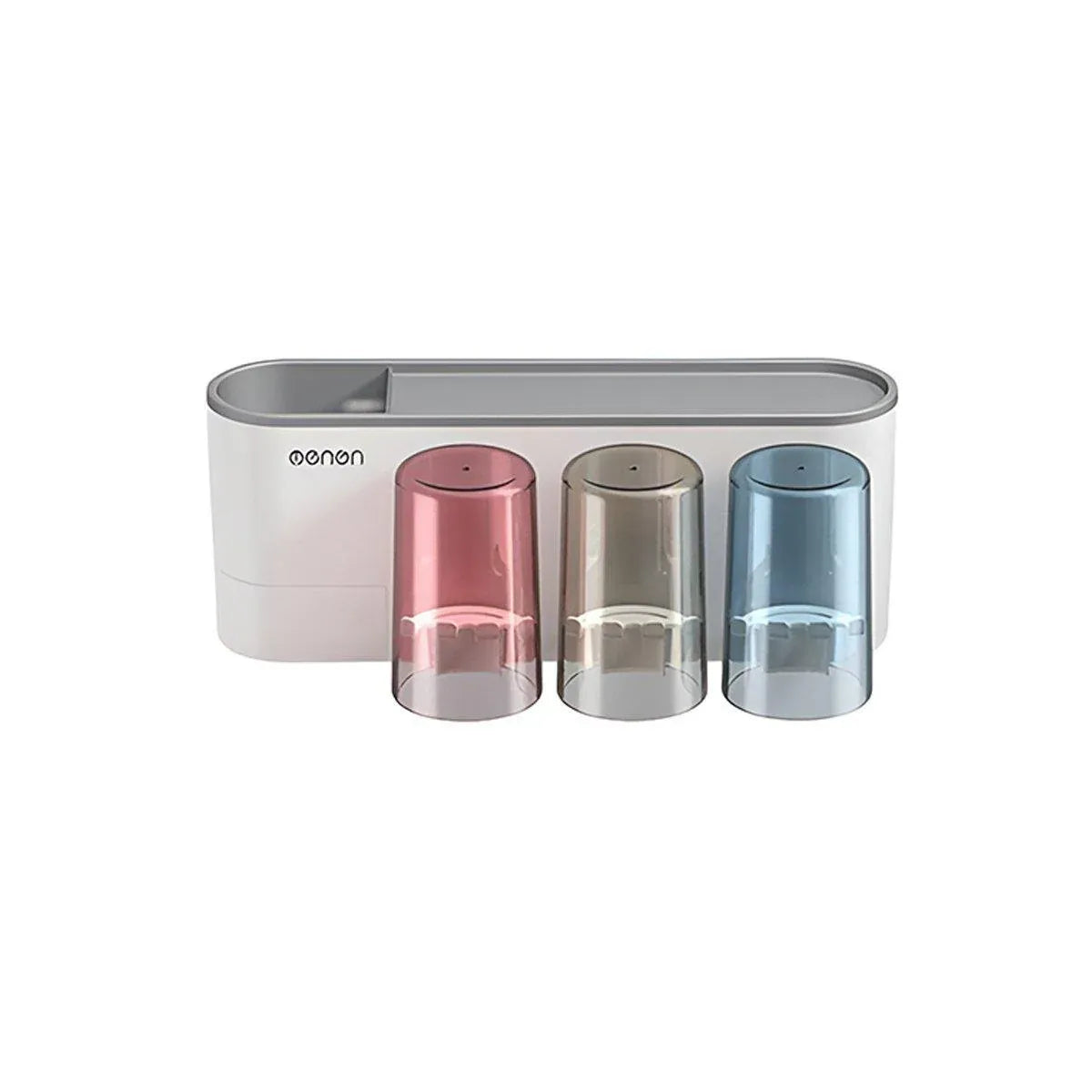 Bathroom Wall Mounted Toothbrush Holder Toothpaste Stand Storage Rack With Cup - Three Cups Set V528-3CUPS-TOOTHPASTEDISPENSER-493192