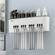 Bathroom Wall Mounted Toothbrush Holder Toothpaste Stand Storage Rack With Cup - Three Cups Set V528-3CUPS-TOOTHPASTEDISPENSER-493192