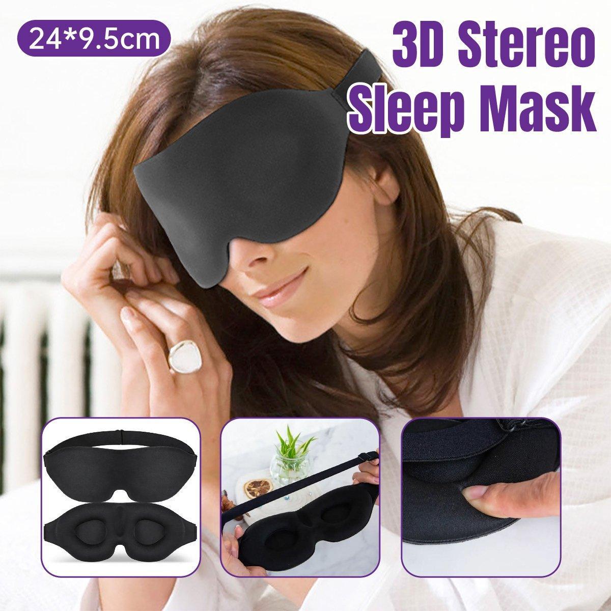 Travel Sleep Eye Mask 3D Memory Foam Soft Padded Shade Cover Sleeping Blindfold V528-3D-EYE-MASK-520939