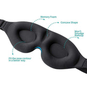Travel Sleep Eye Mask 3D Memory Foam Soft Padded Shade Cover Sleeping Blindfold V528-3D-EYE-MASK-520939