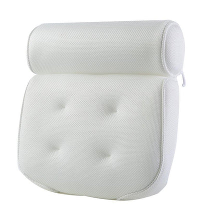 Home 3D Mesh Bath Pillow Back Neck Support Bathtub Spa Hot Tub Suction Cups New V528-3DBATHPILLOW-WHITE-816151