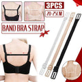 3Pcs Lady Nonslip Elastic Adjustable Band Bra Strap Holder Strap Racer Back Clip - White+Beige+Black V528-3PCSBANDBRA-3COLOURS-464714