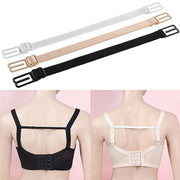 3Pcs Lady Nonslip Elastic Adjustable Band Bra Strap Holder Strap Racer Back Clip - White+Beige+Black V528-3PCSBANDBRA-3COLOURS-464714