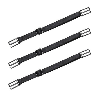 3Pcs Lady Nonslip Elastic Adjustable Band Bra Strap Holder Strap Racer Back Clip - White+Beige+Black V528-3PCSBANDBRA-3COLOURS-464714