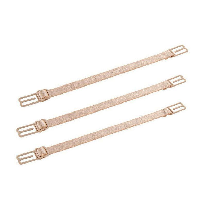 3Pcs Lady Nonslip Elastic Adjustable Band Bra Strap Holder Strap Racer Back Clip - White V528-3PCSBANDBRA-WHITE-978202