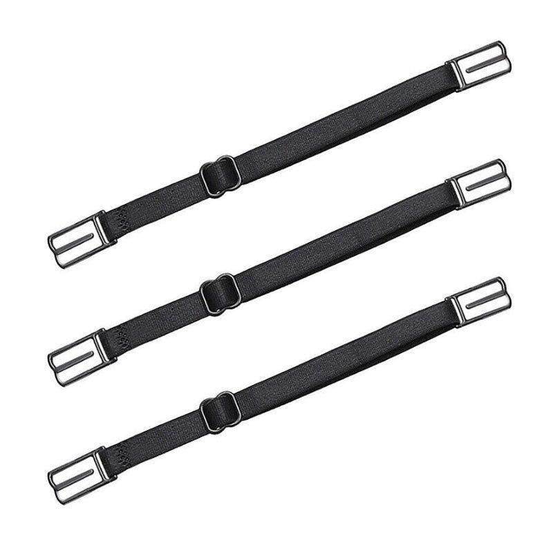 3Pcs Lady Nonslip Elastic Adjustable Band Bra Strap Holder Strap Racer Back Clip - White V528-3PCSBANDBRA-WHITE-978202