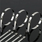 20X Stainless Steel Cable Ties S304 Marine Grade Zip Strap Locking Wrap 100-800Mm - 4.6x400mm