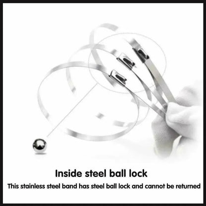 20X Stainless Steel Cable Ties S304 Marine Grade Zip Strap Locking Wrap 100-800Mm - 7.9x200mm V528-48560