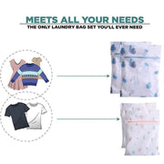 4Pcs Cute Delicates Wash Bag Laundry Lingerie Bra Washing Pack Set Clothes Case - Blue V528-4PCSWASHBAG-BLUE-186682