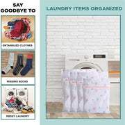 4Pcs Cute Delicates Wash Bag Laundry Lingerie Bra Washing Pack Set Clothes Case - Blue V528-4PCSWASHBAG-BLUE-186682