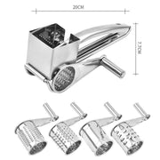 Rotary Cheese Grater Stainless Steel 4 Blade Set Kitchen Slicer V528-4SETCHEESEGRATER-831784