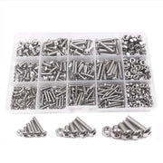 500x M3/M4/M5 Stainless Steel Hex Socket Button Head Bolts Screws Nuts Kit V528-500PCS-NUTSKIT-743126