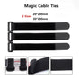 Magic Cable Ties Reusable Winder Coded Organiser Cords Hook Loop Black - 20*300mm 10PCS V528-50421