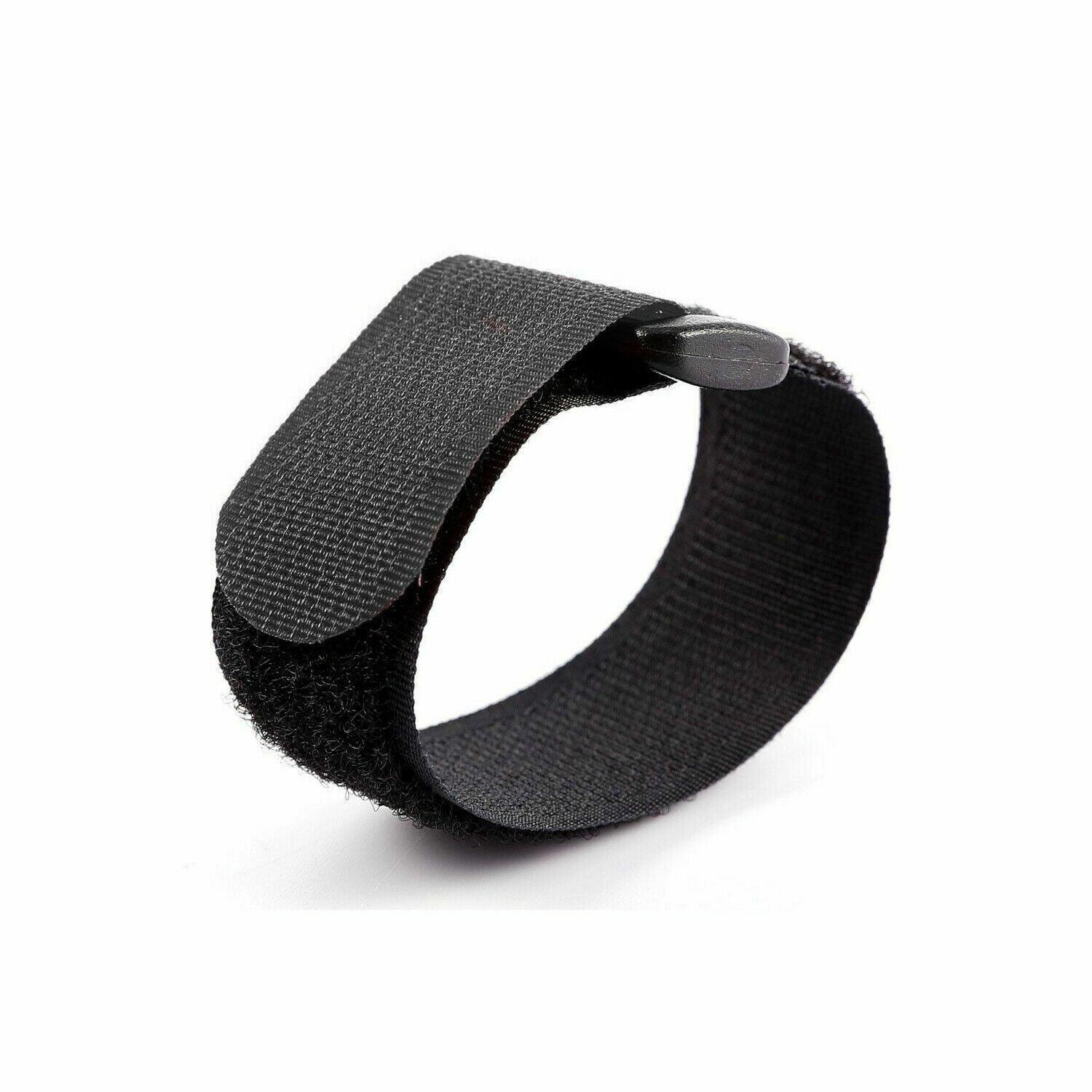 Magic Cable Ties Reusable Winder Coded Organiser Cords Hook Loop Black - 20*300mm  10PCS
