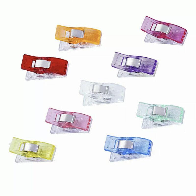 50Pcs Sewing Quilting Clips Wonder Craft Fabric Clamp DIY Colourful or Clear Option - Clear V528-50PCS-CLEAR-CLIPS-856371