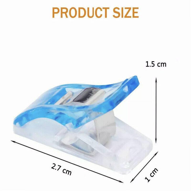 50Pcs Sewing Quilting Clips Wonder Craft Fabric Clamp DIY Colourful or Clear Option - Clear V528-50PCS-CLEAR-CLIPS-856371