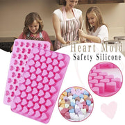 55 Love Heart Silicone Mould Chocolate Mold Candy Gummy Maker Ice Jelly Tray Au V528-55-MOULD-PINK-43526