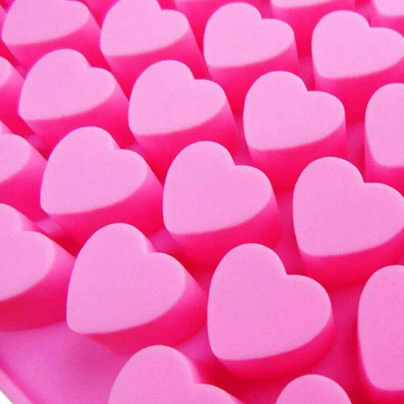 55 Love Heart Silicone Mould Chocolate Mold Candy Gummy Maker Ice Jelly Tray Au V528-55-MOULD-PINK-43526