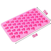 55 Love Heart Silicone Mould Chocolate Mold Candy Gummy Maker Ice Jelly Tray Au V528-55-MOULD-PINK-43526