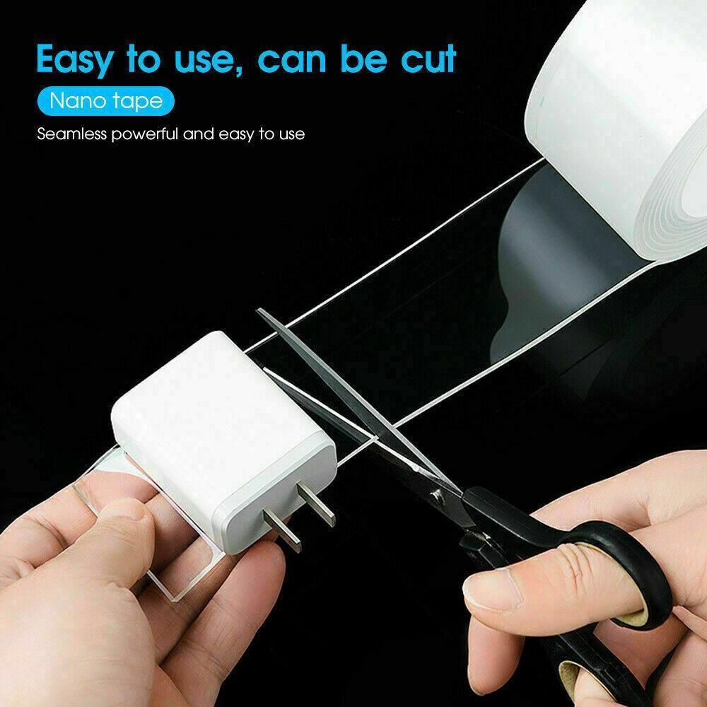 Double Sided Nano Tape Clear Adhesive Traceless Invisible Gel Anti-Slip Au Stock V528-59843