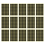 8/13/25/50mm Colour Sticker Dots Adhesive Round Labels Circular Scrapbooking Black - 13mm 132 Dots - 5 Sheets V528-5PCS-BLACK-13MM132DOTS-586309