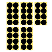8/13/25/50mm Colour Sticker Dots Adhesive Round Labels Circular Scrapbooking Black - 13mm 132 Dots - 5 Sheets V528-5PCS-BLACK-13MM132DOTS-586309