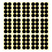 8/13/25/50mm Colour Sticker Dots Adhesive Round Labels Circular Scrapbooking Black - 13mm 132 Dots - 5 Sheets V528-5PCS-BLACK-13MM132DOTS-586309
