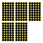 8/13/25/50mm Colour Sticker Dots Adhesive Round Labels Circular Scrapbooking Black - 50mm 8 Dots - 5 Sheets V528-5PCS-BLACK-50MM8DOTS-698335