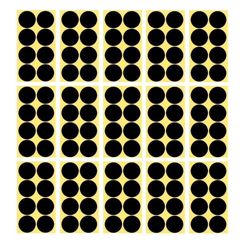 8/13/25/50mm Colour Sticker Dots Adhesive Round Labels Circular Scrapbooking Black - 50mm 8 Dots - 5 Sheets V528-5PCS-BLACK-50MM8DOTS-698335