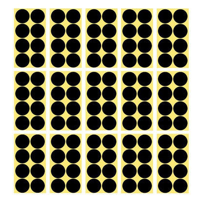 8/13/25/50mm Colour Sticker Dots Adhesive Round Labels Circular Scrapbooking Black - 50mm 8 Dots - 5 Sheets V528-5PCS-BLACK-50MM8DOTS-698335