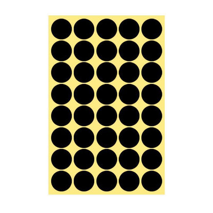 8/13/25/50mm Colour Sticker Dots Adhesive Round Labels Circular Scrapbooking Black - 8mm 260 Dots - 5 Sheets V528-5PCS-BLACK-8MM260DOTS-819950