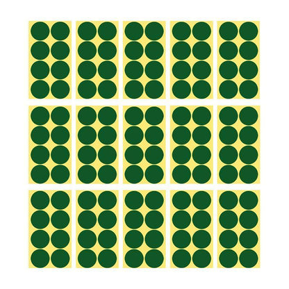 8/13/25/50mm Colour Sticker Dots Adhesive Round Labels Circular Scrapbooking Green - 13mm 132 Dots - 5 Sheets V528-5PCS-GREEN-13MM147DOTS-196417