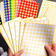 8/13/25/50mm Colour Sticker Dots Adhesive Round Labels Circular Scrapbooking Green - 25mm 40 Dots - 5 Sheets V528-5PCS-GREEN-25MM55DOTS-525849