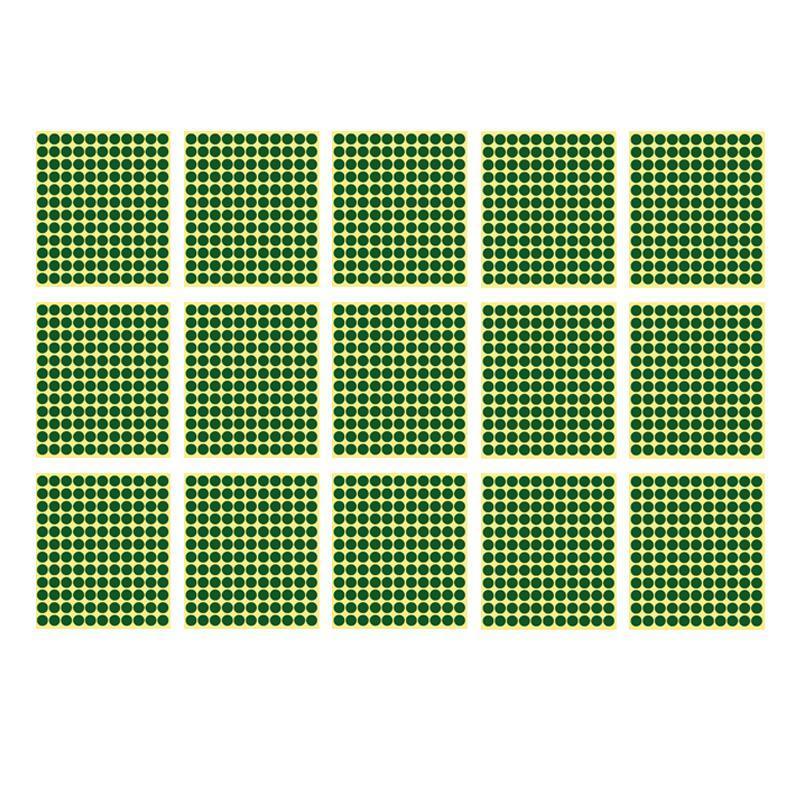 8/13/25/50mm Colour Sticker Dots Adhesive Round Labels Circular Scrapbooking Green - 25mm 40 Dots - 5 Sheets V528-5PCS-GREEN-25MM55DOTS-525849