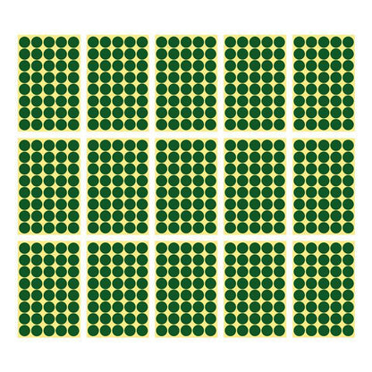 8/13/25/50mm Colour Sticker Dots Adhesive Round Labels Circular Scrapbooking Green - 25mm 40 Dots - 5 Sheets V528-5PCS-GREEN-25MM55DOTS-525849